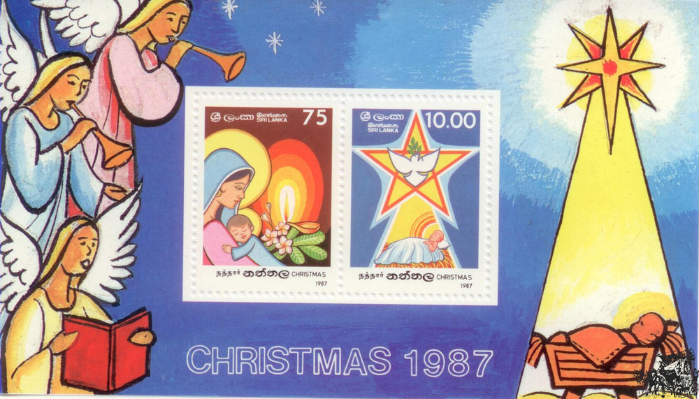 Weihnachtsblock 1987 Sri Lanka Weihnachtsblock 1987 Sri Lanka