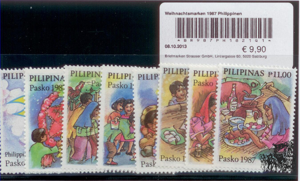 Weihnachtsmarken 1987 Philippinen