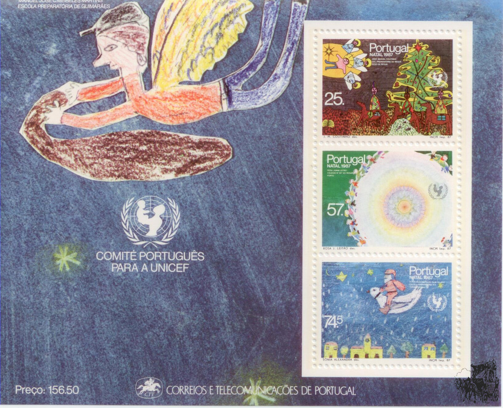Weihnachtsblock 1987 Portugal Weihnachtsblock 1987 Portugal