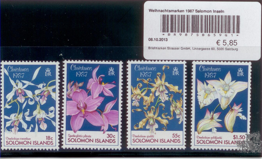 Weihnachtsmarken 1987 Salomon Inseln Weihnachtsmarken 1987 Salomon Inseln