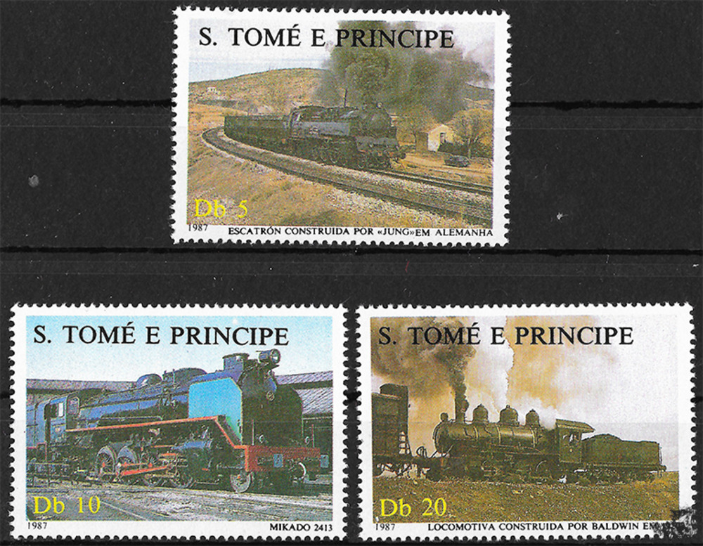 Sao Tomé e Principe 1987 ** - Lokomotiven