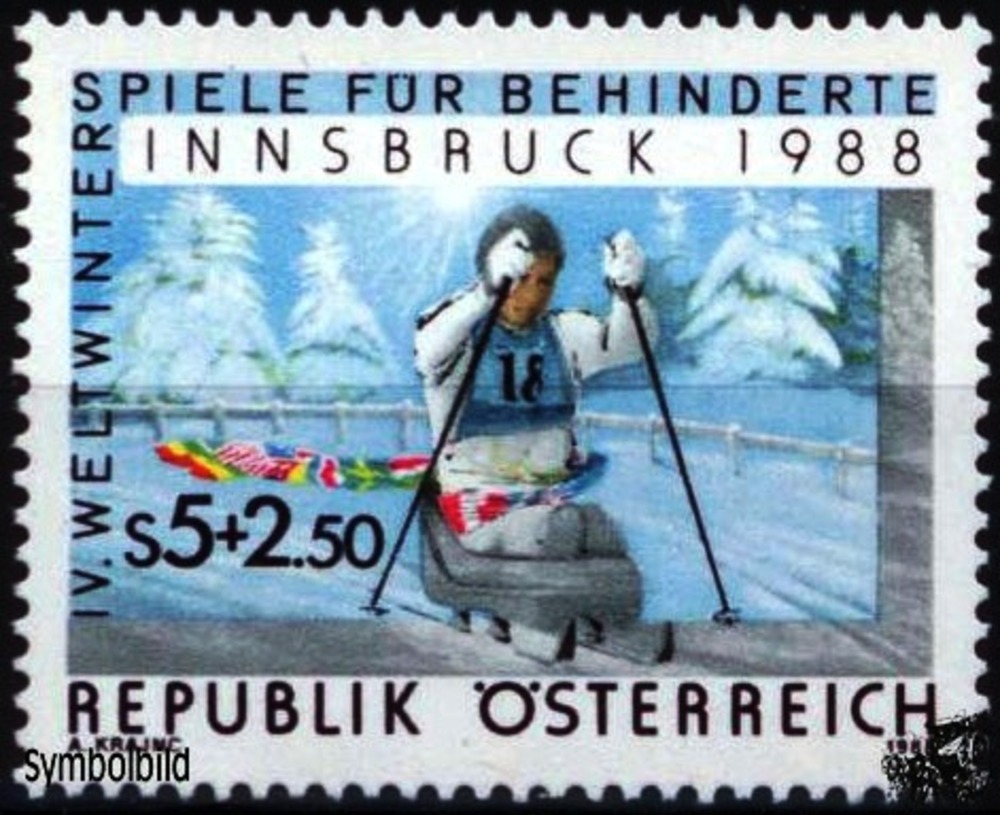 Österreich ** 1988 - 5 S + 2,50 S - Weltwinterspiele für Behinderte