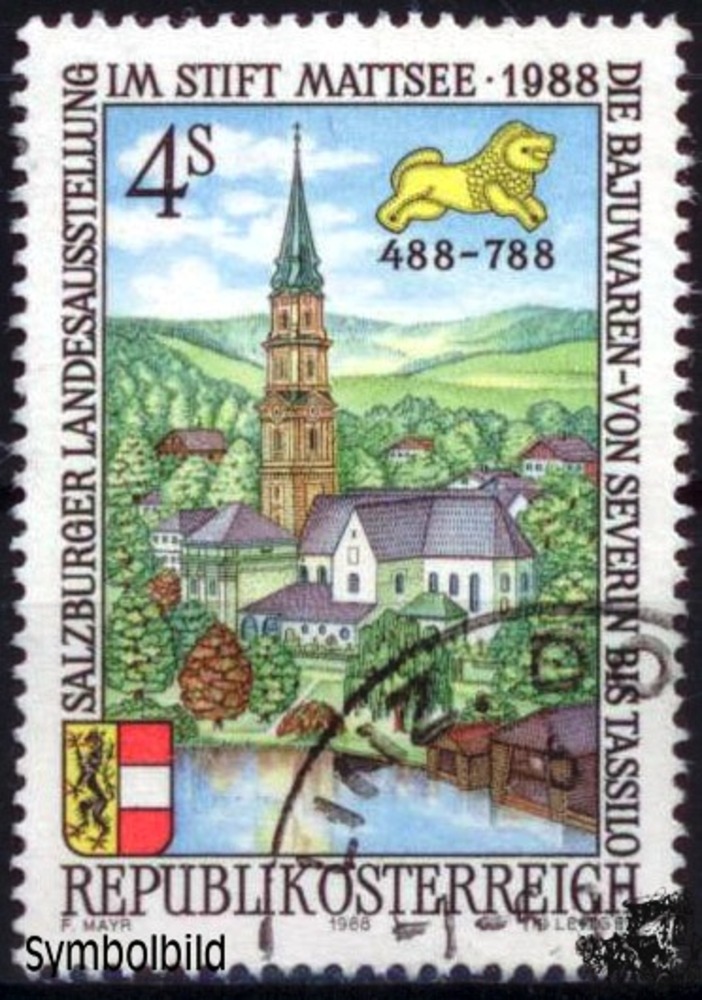 Österreich o 1988 - 4 S - Salzburger Landesausstellung im Stift Mattsee - Bajuwaren in Salzburg Österreich o 1988 - 4 S - Salzburger Landesausstellung im Stift Mattsee - Bajuwaren in Salzburg