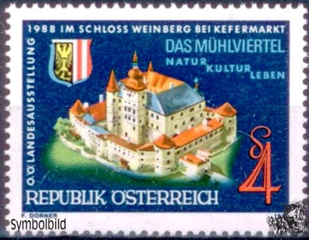 Österreich ** 1988 - 4 S - OÖ-Landesausstellung im Schloss Weinberg bei Kefermarkt Österreich ** 1988 - 4 S - OÖ-Landesausstellung im Schloss Weinberg bei Kefermarkt