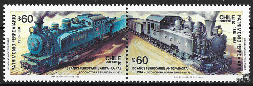 Chile 1988 ** - Staatliche Eisenbahnen