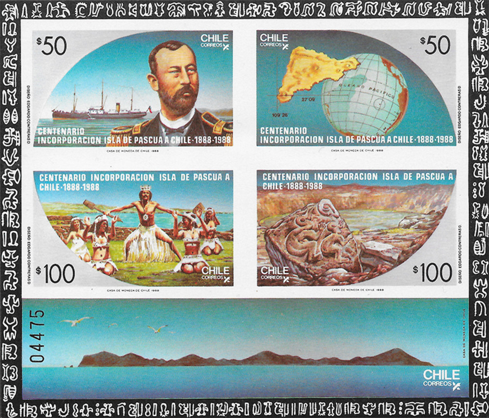 Chile 1988 ** - 100 Jahre Zugehörigkeit der Osterinsel zu Chile