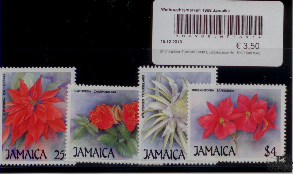 Weihnachtsmarken 1988 Jamaika