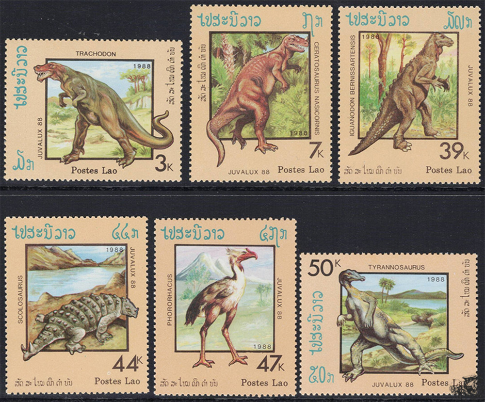 Laos 1988 ** - Prähistorische Tiere,Tyrannosaurus