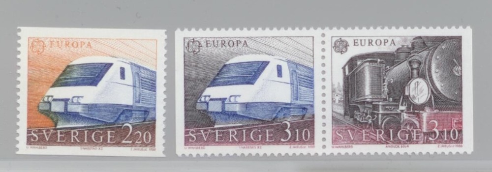 Eisenbahnmarken 1988 Schweden Eisenbahnmarken 1988 Schweden