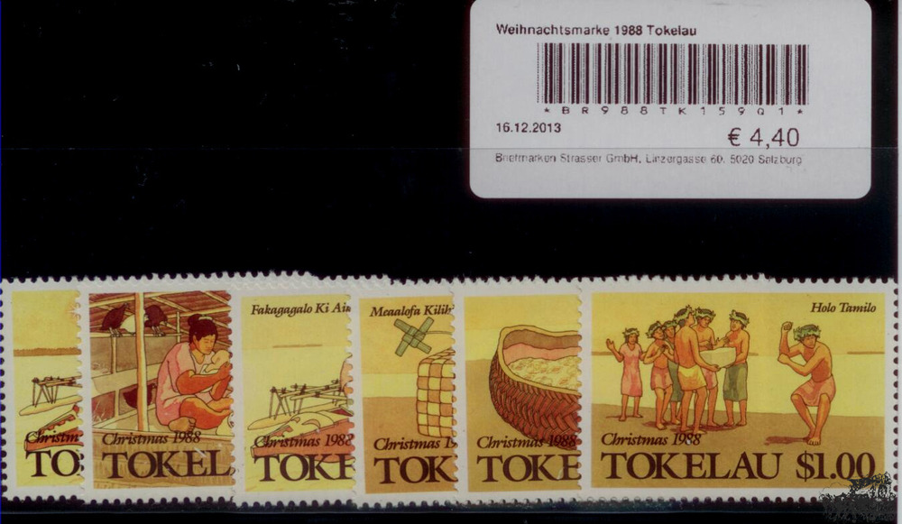 Weihnachtsmarke 1988 Tokelau Weihnachtsmarke 1988 Tokelau