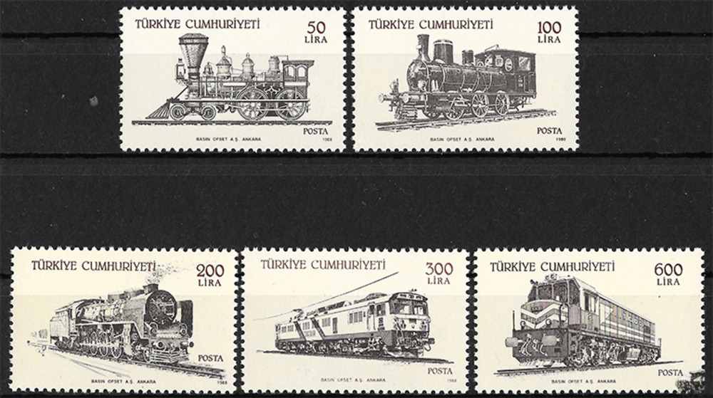 Türkei  1988 ** - Lokomotiven