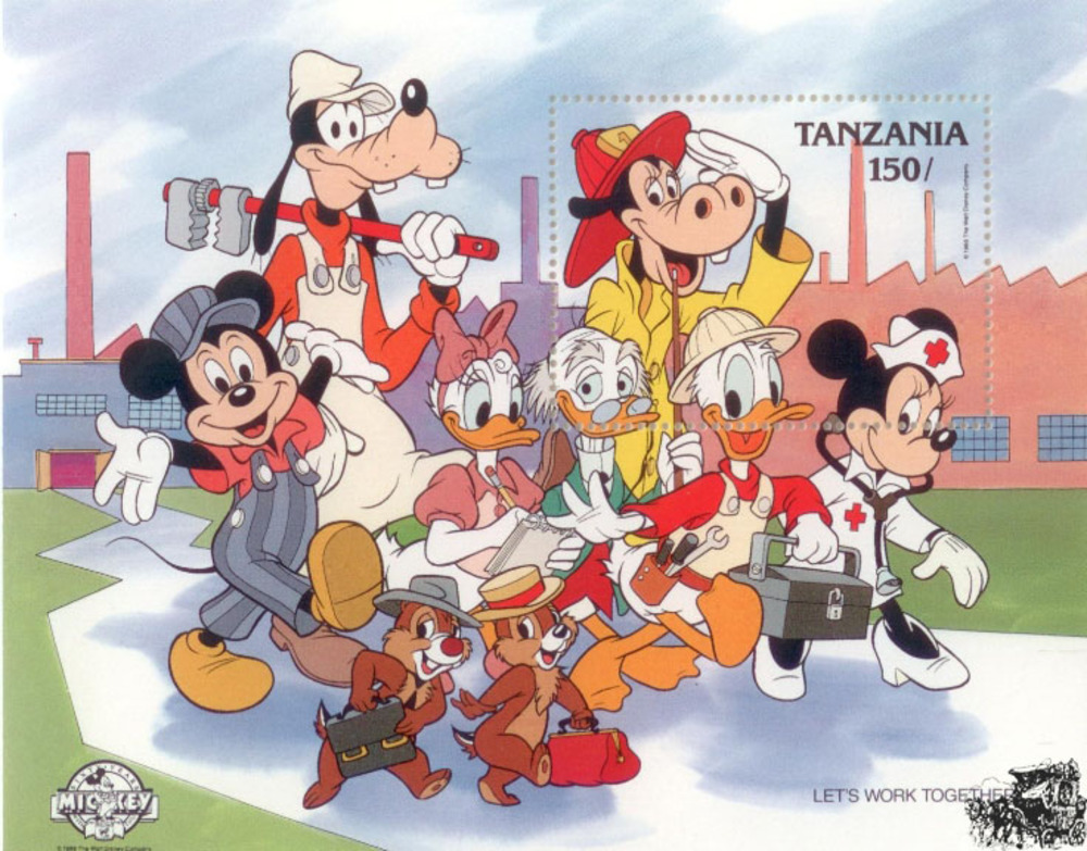 Disneyblock 1988 Tansania Disneyblock 1988 Tansania