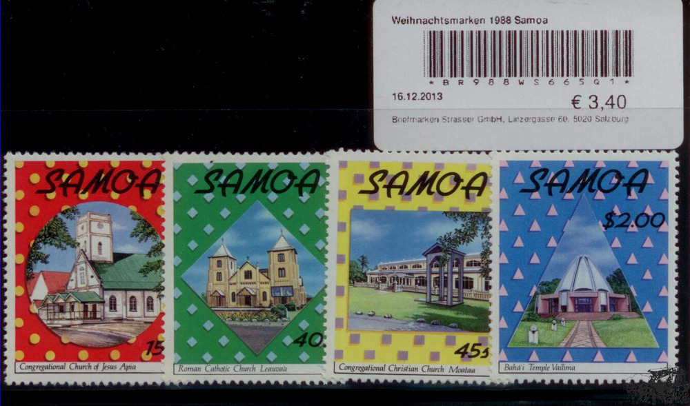 Weihnachtsmarken 1988 Samoa Weihnachtsmarken 1988 Samoa