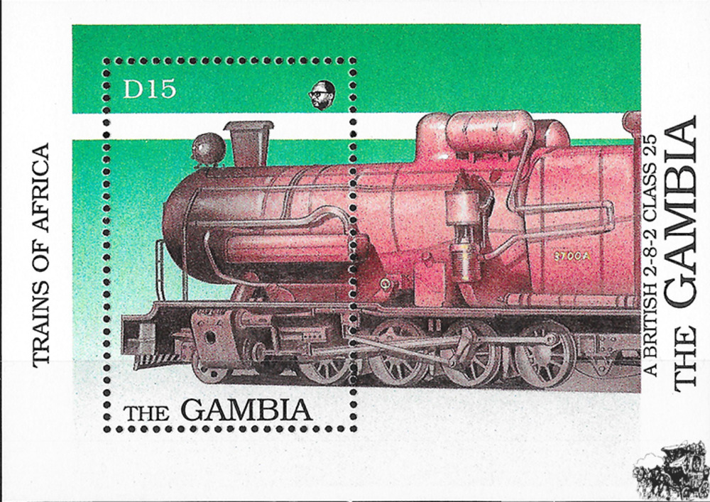 Gambia 1989 ** - Dampflokomotiven in Afrika