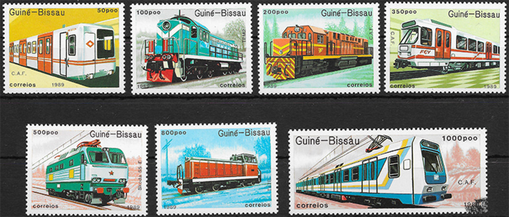 Guinea-Bissau 1989 ** - Schienenfahrzeuge