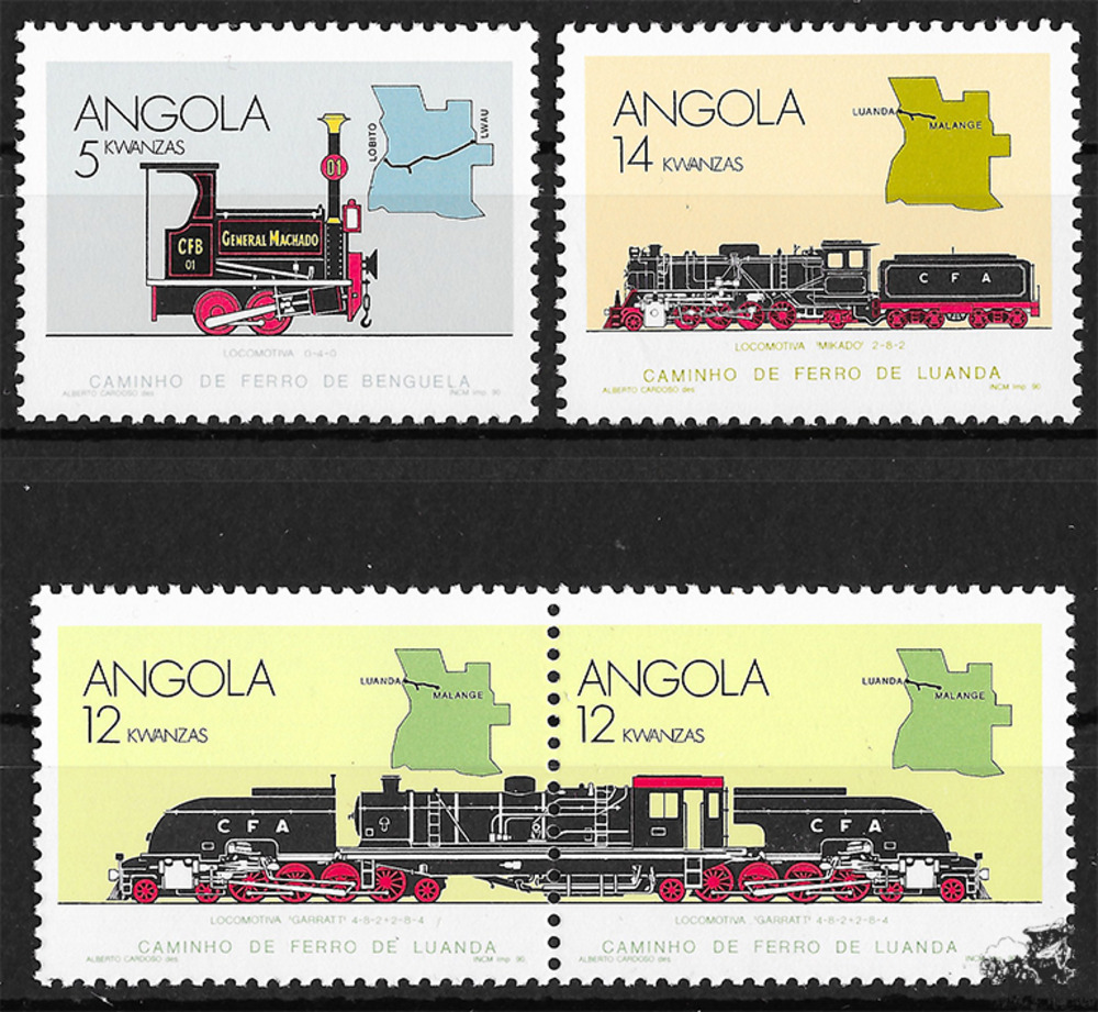 Angola 1990 ** - Lokomotiven