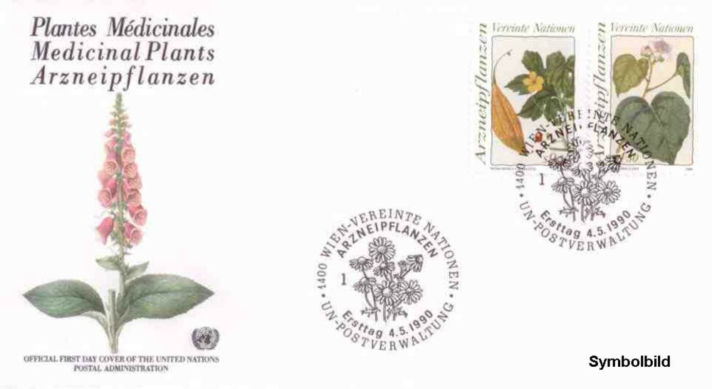 UNO Wien - FDC , ATS 14,00 - Heilpflanzen