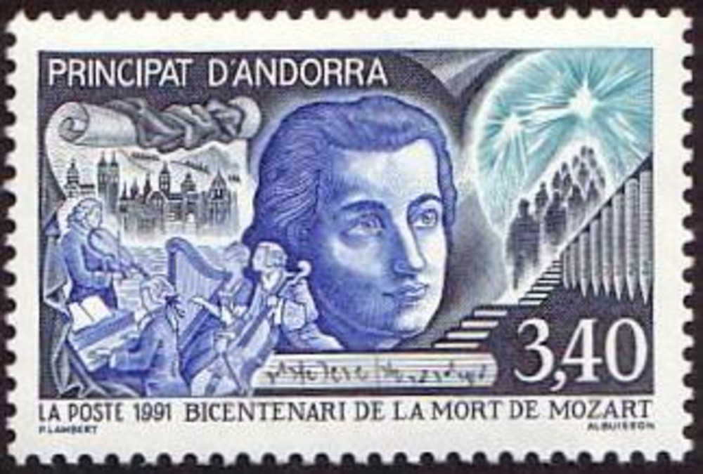 Andorra (franz.) ** 1991 - 200. Todestag von W. A. Mozart Andorra (franz.) ** 1991 - 200. Todestag von W. A. Mozart