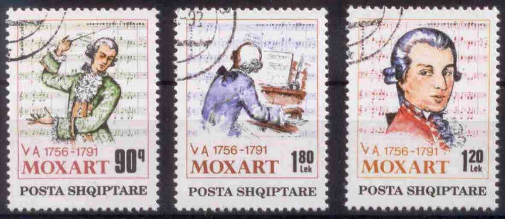 Albanien o 1991 - 200. Todestag Mozart Albanien o 1991 - 200. Todestag Mozart
