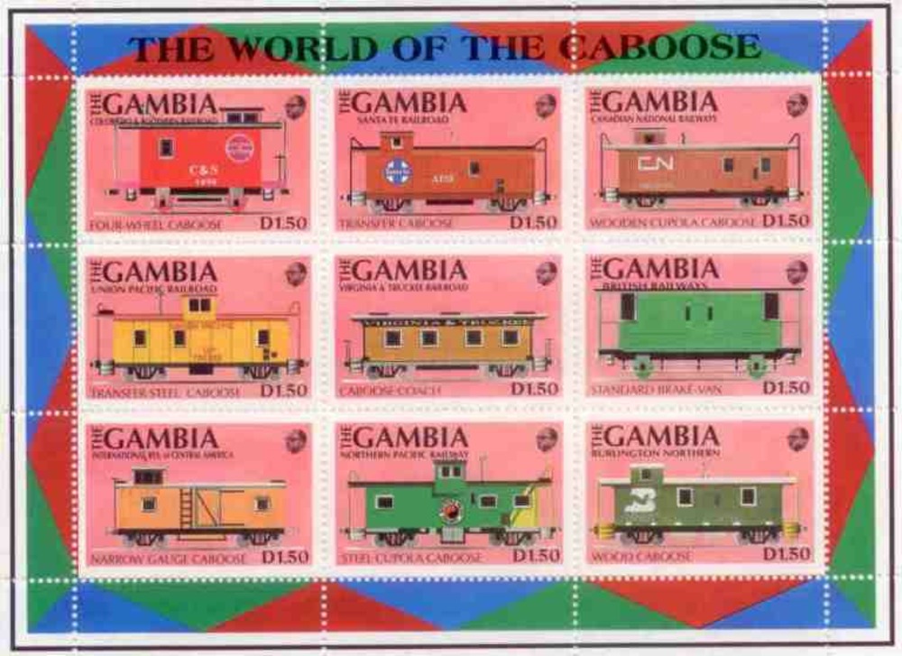 Eisenbahnkleinbögen 1991 Gambia Eisenbahnkleinbögen 1991 Gambia