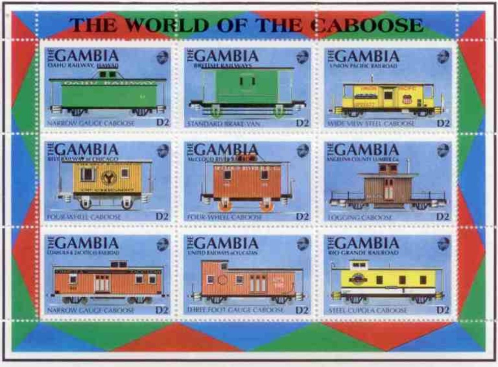 Eisenbahnkleinbögen 1991 Gambia Eisenbahnkleinbögen 1991 Gambia