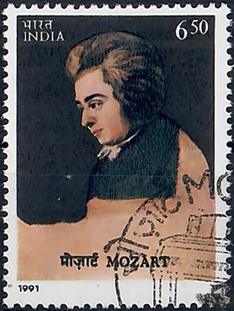 Indien o 1991 - 200. Todestag W. A. Mozart