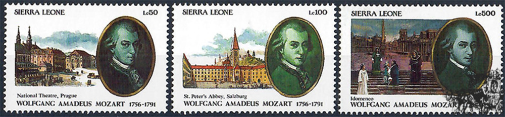 Sierra Leone ** 1991 - 200. Todestag W. A. Mozart Sierra Leone ** 1991 - 200. Todestag W. A. Mozart