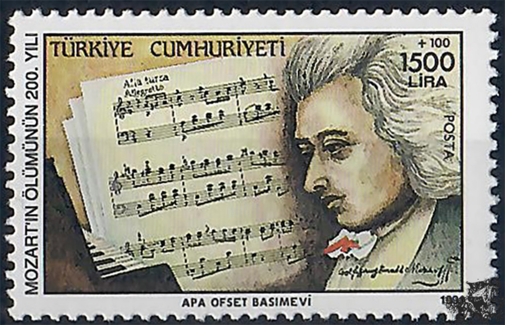 Türkei ** 1991 - 200. Todestag W. A. Mozart