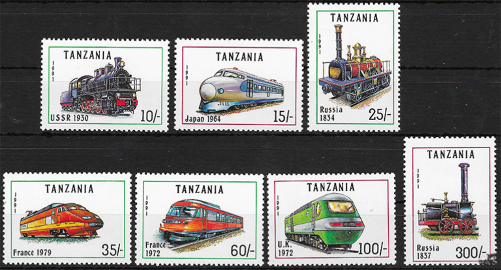 Tansania 1991 ** - Lokomotiven und Triebwagen