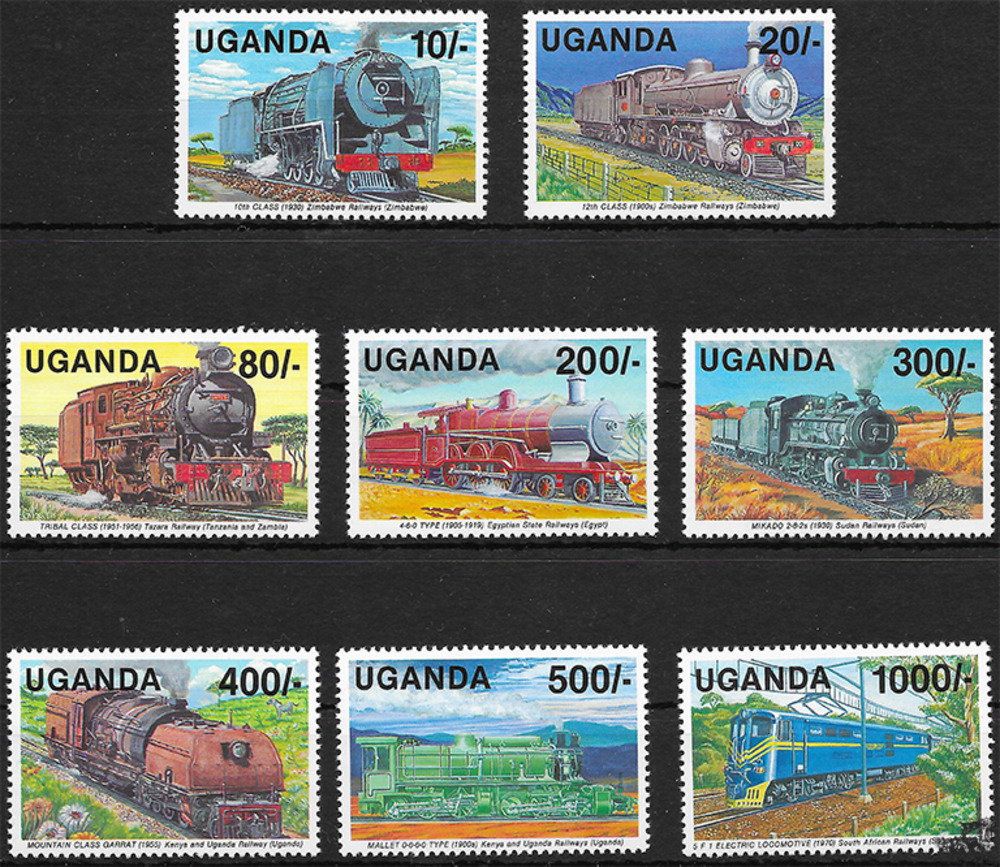 Uganda 1991 ** - Lokomotiven afrikanischer Eisenbahngesellschaften