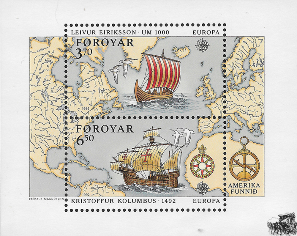 Färöer 1992 ** - 500. Jahrestag der Entdeckung von Amerika