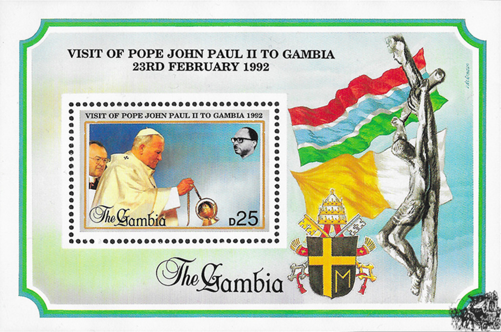 Gambia 1992 ** - Besuch von Papst Johannes Paul II. (I)