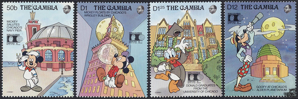 Gambia 1992 ** - Disney Kurzserie, Micky in Marineuniform