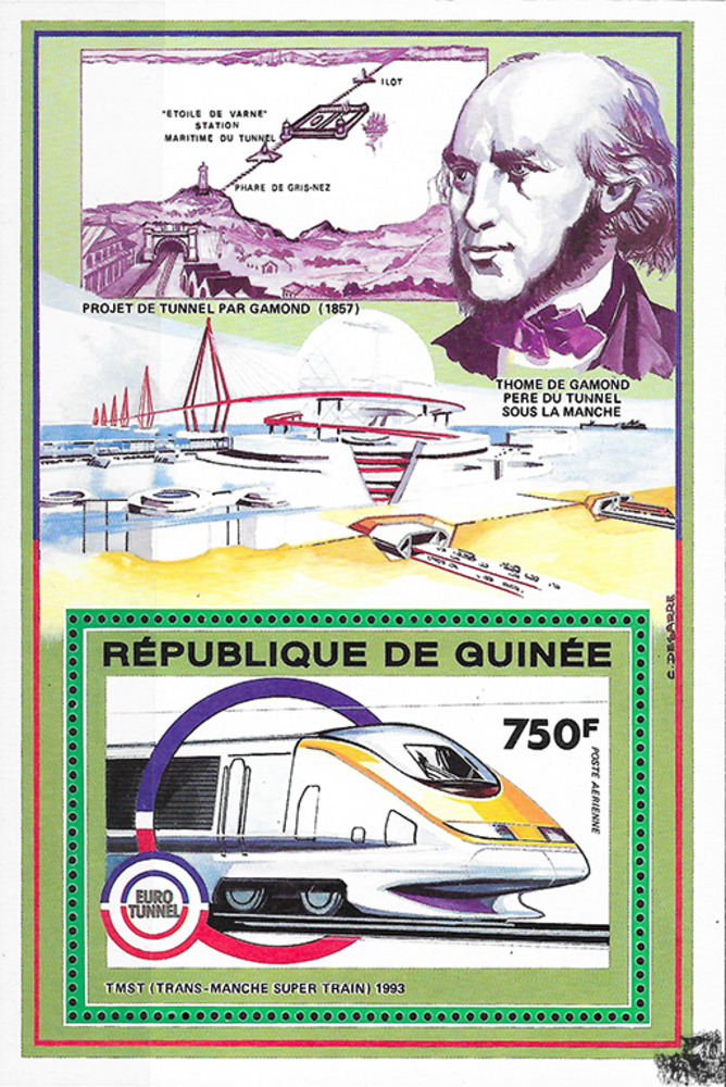 Guinea 1992 ** - Zug im Eurotunnel