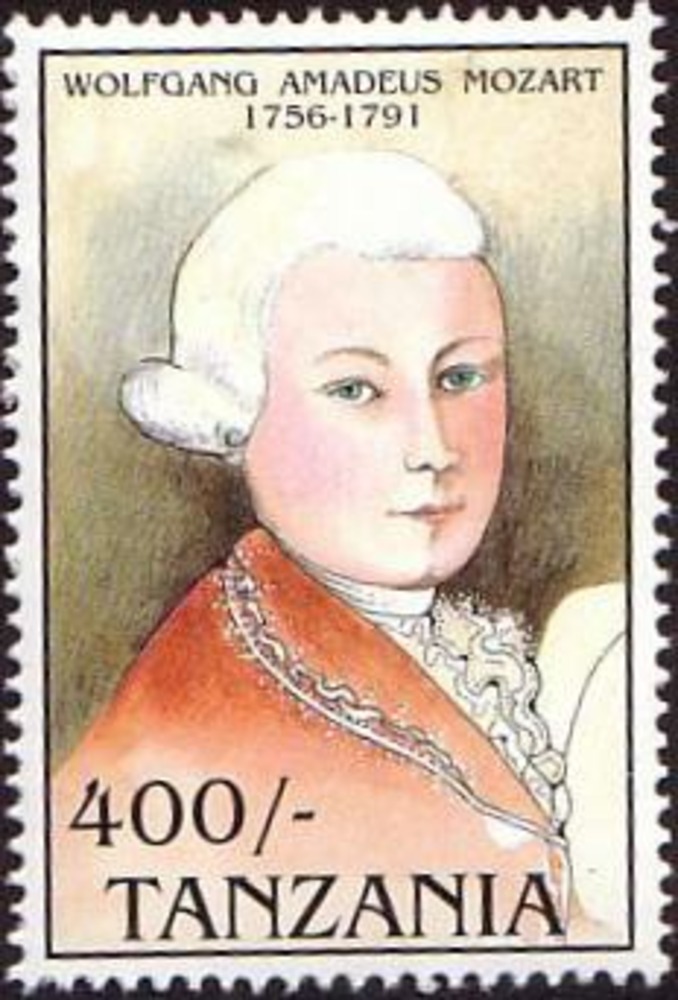 Tansania ** 1992 - 200. Todestag W. A. Mozart Tansania ** 1992 - 200. Todestag W. A. Mozart