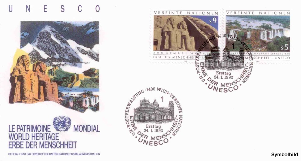 UNO Wien - FDC , ATS 14,00 - UNESCO-Welterbe