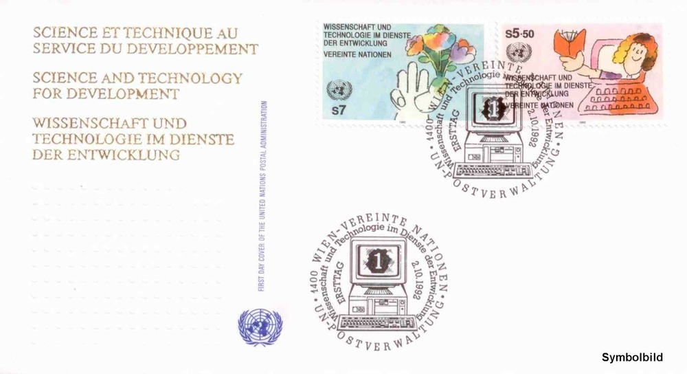 UNO Wien - FDC , ATS 12,50 - Kommission für Wissenschaft u. Technologie
