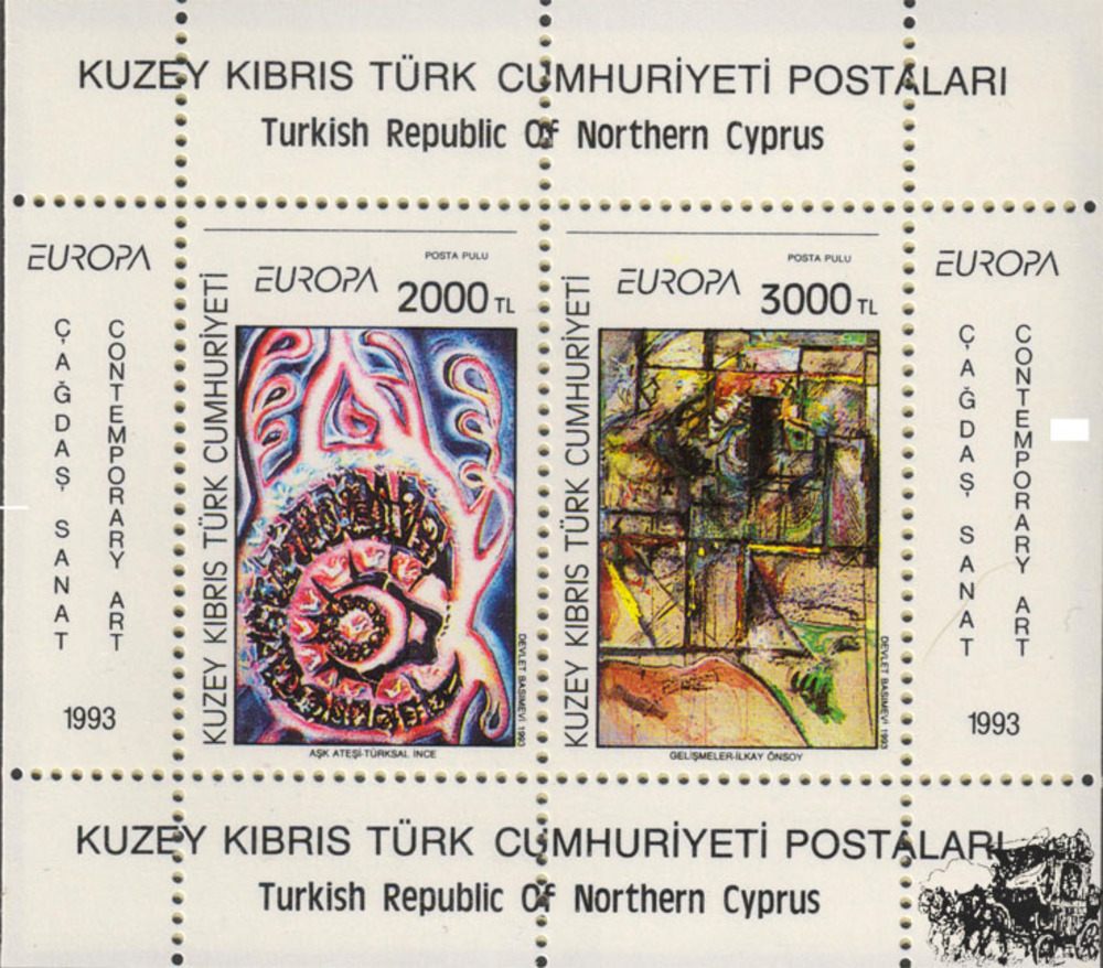 Zeitgenössische Kunst. ** 1993, Türkisch-Zypern Zeitgenössische Kunst. ** 1993, Türkisch-Zypern
