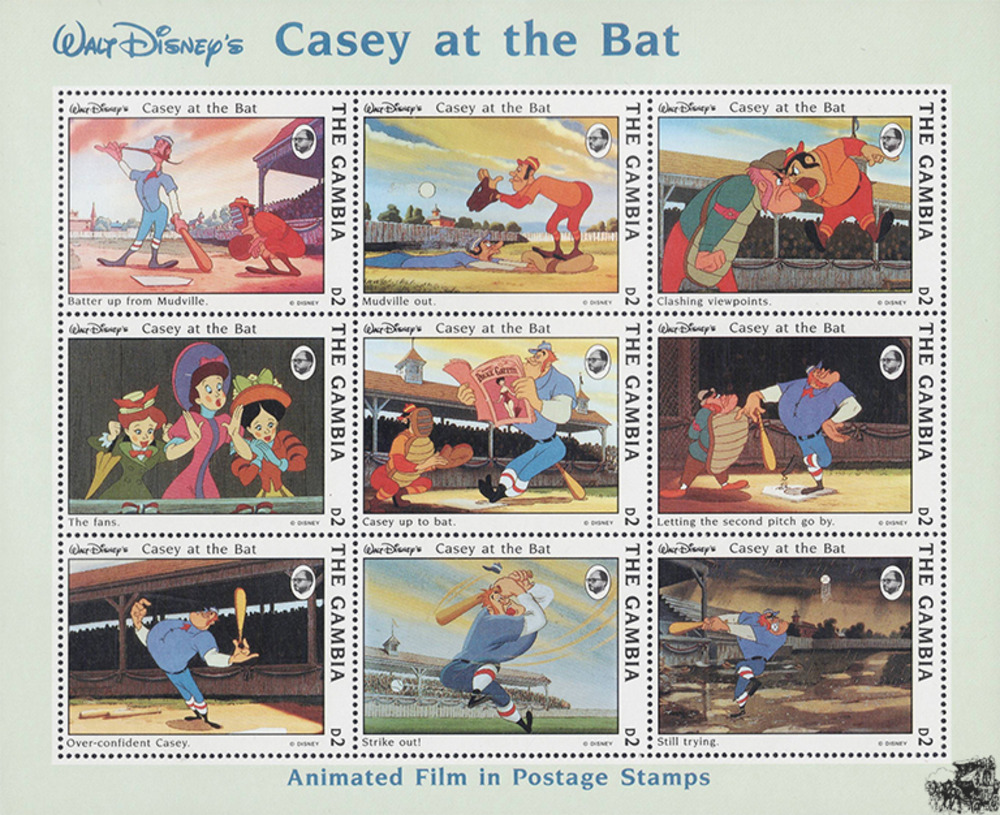 Gambia 1993 ** - Disneykleinbogen, „Casey at the Bat“