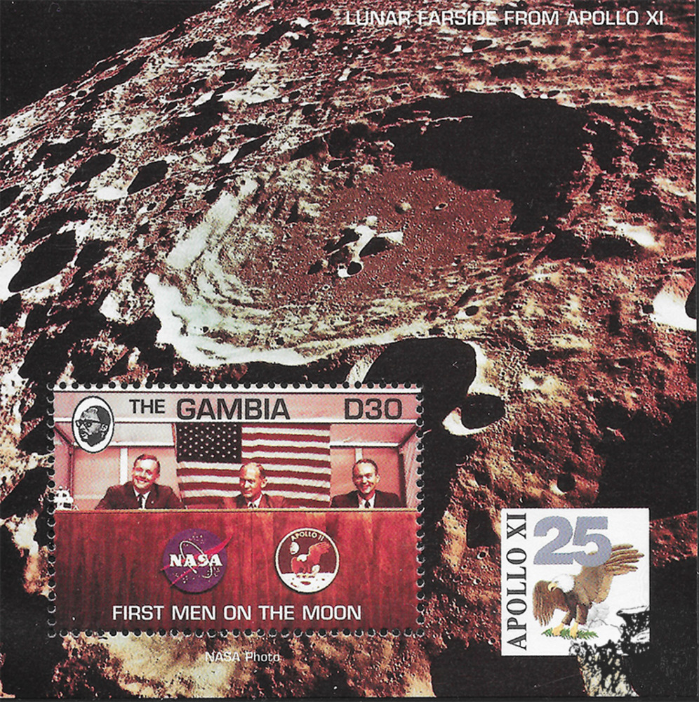 Gambia 1994 ** - 25. Jahrestag der ersten bemannten Mondlandung