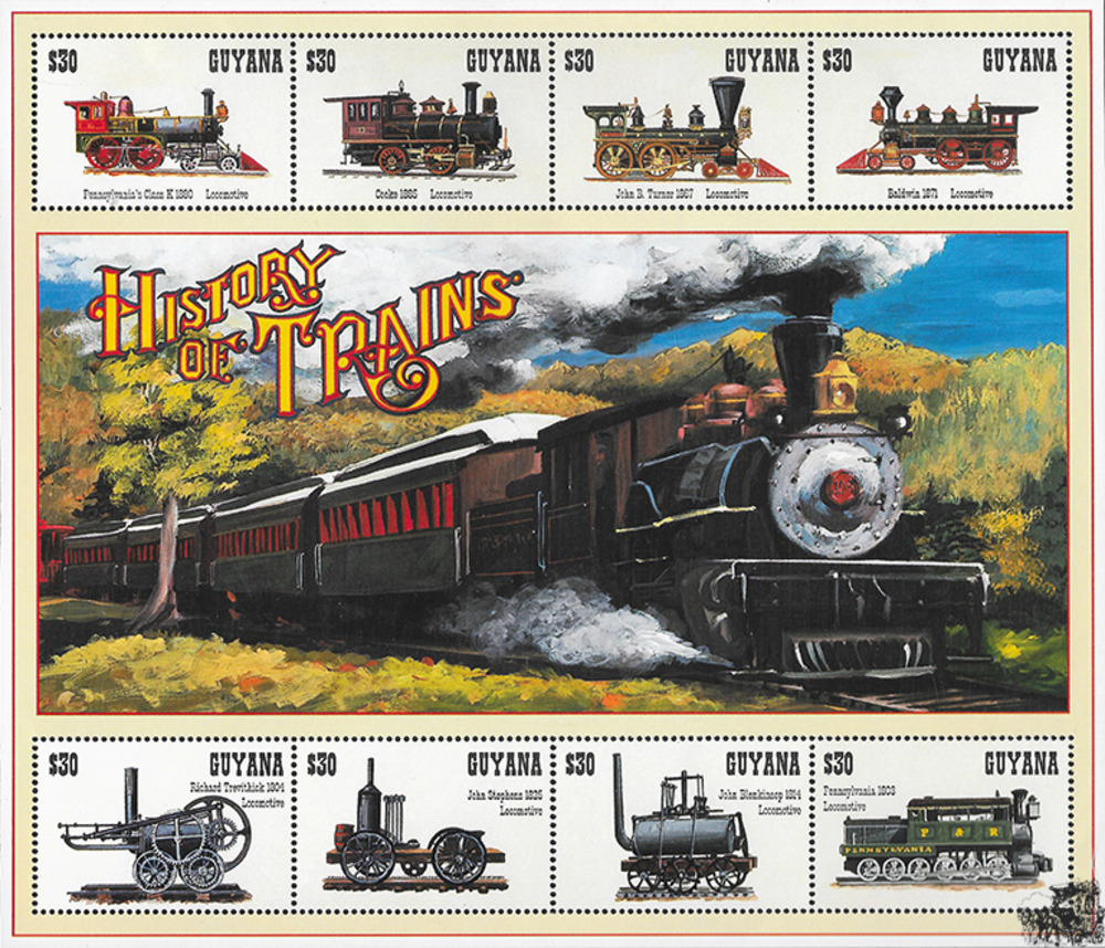 Guyana 1994 ** - Dampflokomotiven des 19. Jahrhunderts, Klasse K