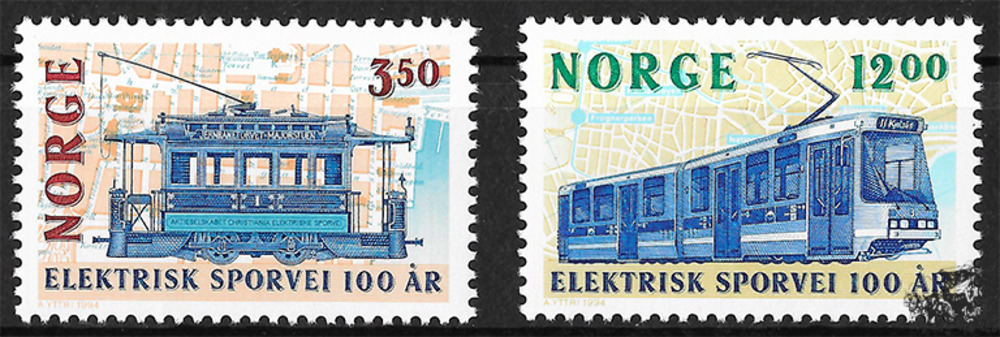 Norwegen 1994 ** - 100 Jahre elektrische Straßenbahnen in Norwegen