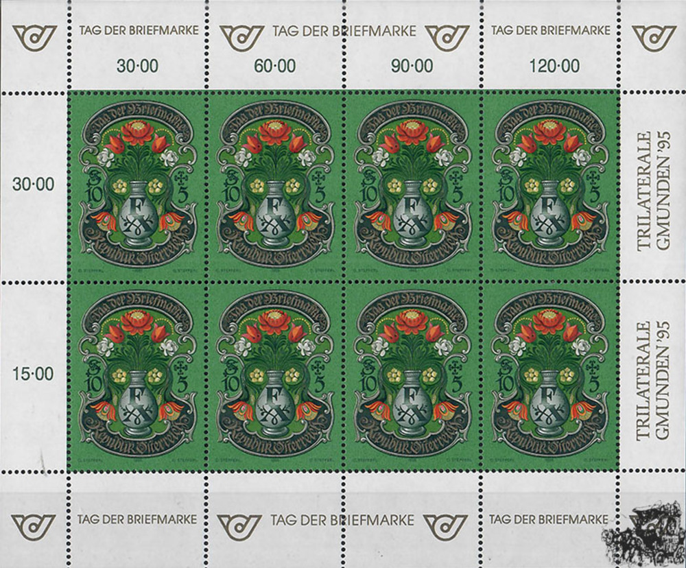 Österreich Klbg. ** 1995 - 10+5 Schilling, Tag der Briefmarke 1995