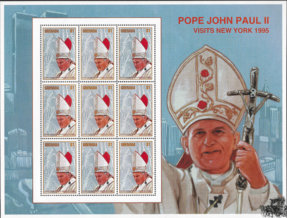 Grenada 1995 ** - Besuch von Papst JohannesPaul II. in New York
