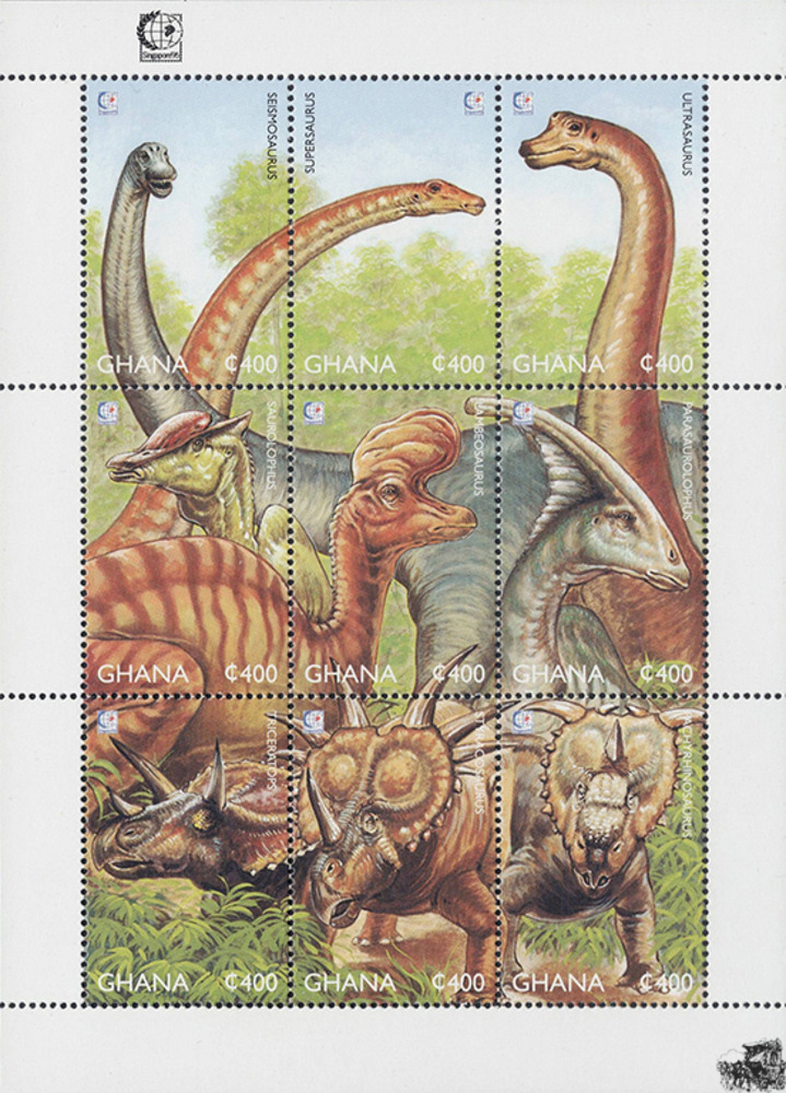 Ghana 1995 ** - Prähistorische Tiere, Seismosaurus