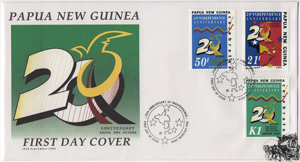 Papua-Neuguinea - Nr. 758-60 FDC 20 Jahre Unabhängigkeit Papua-Neuguinea - Nr. 758-60 FDC 20 Jahre Unabhängigkeit