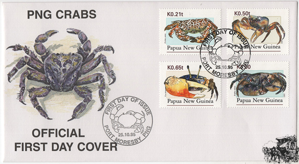 Papua-Neuguinea - Nr. 763-66 FDC Krabben Papua-Neuguinea - Nr. 763-66 FDC Krabben