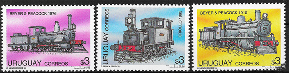 Uruguay 1995 ** - Dampflokomotiven
