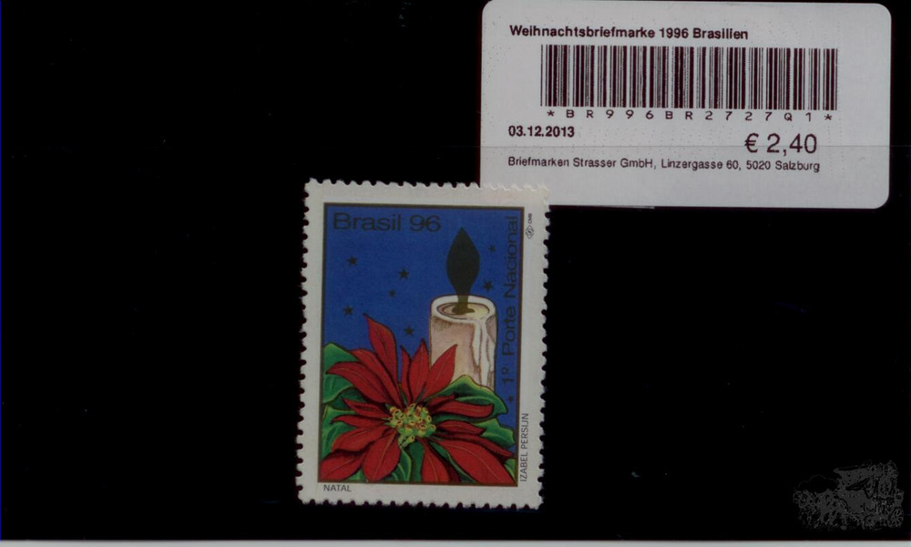 Weihnachtsbriefmarke 1996 Brasilien