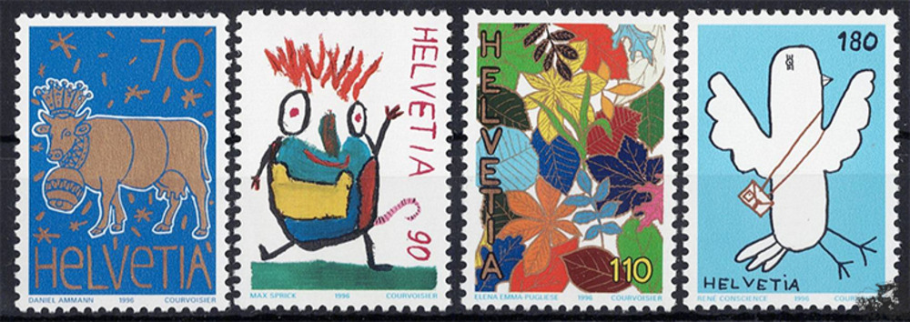 Schweiz 1996 ** - Gewinner des Zeichenwettbewerbs „Briefmarkengestaltung“
